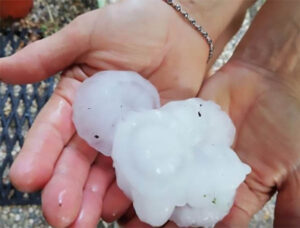 Grandinata a Casalgrande e lungo il fiume Secchia
