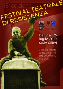 Venerdi 19 luglio alle ore 21.30 #Inscena “Riccardo Perso”. E’ il Festival Teatrale di Resistenz
