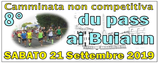 Aperte le iscrizioni per la 8a edizione della gara podistica “Du pass ai Buiaun”