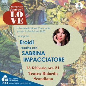 Anteprima Love Festival di Scandiano con Sabrina Impacciatore