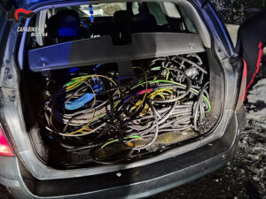 Lama Mocogno (MO): furto di un ingente quantitativo di rame e sequestro complessivo di mezza tonnellata. Tre arresti